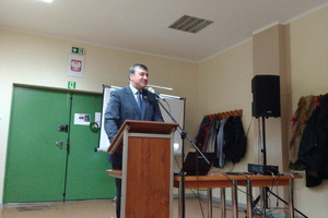 Na zdjęciu - przemawia Burmistrz Miasta Piotr Ruszkiewicz 